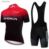 Wielershirtsets 2024 OEA ORCA Wielershirt Fietsshorts Set Heren Dames Sneldrogend Ropa Ciclismo 4 Zakken Zomer Pro Fiets T-shirt KledingL240108