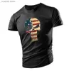 Heren T-shirts Zomer mode casual sport 2D bedrukte Schedel volwassen ronde hals Korte mouw groot formaat heren T-shirt comfortabel sneldrogend T240108