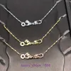 Ketting voor autobanden Titanium Staal Klassiek voor dames Hoge versie luipaard vrouwelijk verguld 18K rozenpatroon hanger sleutelbeen met originele doos Pan YJ