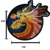 Tête de Dragon brodée au fer sur les patchs pour vêtements, chapeaux en sergé brodés avec Logo personnalisé, livraison gratuite