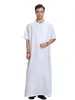 Etniska kläder sommaren Abayas Eid Musulman de Mode Homme Man Abaya Muslim Dress Robe Saudiarabien Kleding Mannen Kaftan Oman Islam