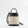 Drawstring Casual Canvas Bucket Bag Barrel-shapde Women's Handbags Designer Brands Shoulder Crossbody Bags For Women 2024 Small Clutch Flap