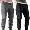 Pantalons pour hommes Combinaison de jogging Casual Hip Hop Poche Couleur unie Mince Printemps Été Sports tactiques