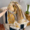 Korean Edition Autumn/winter Printed Scarf Women's Winter Fashion Fashion Cashmere Double Sided Thickened Student Neck Air Conditioned