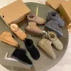 Mini Designer Ultra Platform Laarzen Dames Tasman Suède Slippers Dames Australië Sneeuwlaars Winter Warme Wollen Schoenen Australische Bootes Bont winddicht