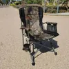 Camp Furniture Outdoor Tragbarer großer Sessel Camping Direktor Stuhl Rückenlehne Bequem Angeln Strand Edelstahl Material