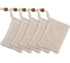 Borse a rete esfolianti Custodia per doccia Massaggio per il corpo Scrubber Borsa per sapone in ramiè organico naturale Sisal Saver Loofah Bagno idratante S4278885