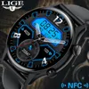 Watches Lige AMOLED SMART Watch Men NFC Smartwatch Women 2022 Bluetooth Ring digitala klockor för Android iOS -lösenord Lås upp armbandsur