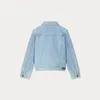 Autumn and winter new women's children washed cotton embroidery soft denim coat