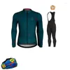 Racing Sets Winter Thermal Fleece Set Cycling Clothing Jersey Sport Riding Bike MTB Bib Pants Warm