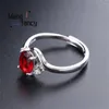 Klusterringar 925 Silver Natural Ruby Par's Woman Engagement Dating Ring Charms Fashion Luxury Eternity Love Fine Jewelry Holiday Gifts