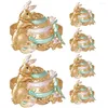 Table Cloth 6Pcs Napkin Ring Exquisite Buckle Easter Cartoon Buckles