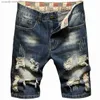 Calças de brim masculinas 2023 homens rasgados calças de brim curtas roupas bermuda algodão shorts respirável denim shorts masculino nova moda tamanho 28-40 t240109