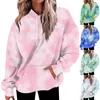 Hoodies للسيدات أزياء TIE DYE SWETSHERT يوميًا متعدد الاستخدامات الربيع غير الرسمي للرياضة في الهواء الطلق Pullover Sudaderas de Mujeres