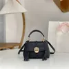 Designer Luxus Penelope Handtasche Frau Leder Casual Metall Runde Knopf Umhängetasche Geflecht Fransen Streifen Unterarm Mode Geldbörse