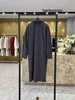 Cashmere Coat Maxmaras Labbro Coat 101801 Pure Wool M Family Classic New 101801 Deep Sky Grey breasted Cashmere Women's High end Long