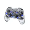 شفافة SWIT CH Pro Wireless Bluetoo Th Game Controller مع مصابيح LED المدمجة في Wake-Up Six Axis Gyroscope ناقل حركة مستمر