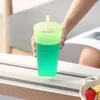 Waterflessen Mode Sippy Cup Compacte drank Strofles uit één stuk Multifunctionele lekvrije mok voor uitjes