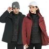 Gilets pour hommes et femmes trois en un hiver coupe-vent imperméable chaud doudoune