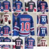 Filme 1926-1999 Retro CCM Hóquei Jersey Bordado 9 Adam Graves 10 Ron Duguay 11 Mark Messier Vintage Jerseys