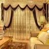 Cortinas para sala de estar, cortina de terciopelo de seda atmosférica de estilo europeo de lujo, cabeza de cortina, Villa, comedor, dormitorio, 240109