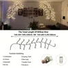 1/2 unidades de rattan de salgueiro brilhante com girador liga/desliga remoto dim, galhos artificiais de decoração de Natal de 8 pés com luz de rattan de salgueiro mágico de 144 LED/94,49 polegadas (plug-in)