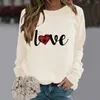 Sweats à capuche pour femmes LOVE Fashion Col rond Sweat-shirt pour bébé Garçon Sweat-shirts légers Femmes Casual Pull Couleur