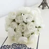Fleurs décoratives 27 têtes Bouquet de roses artificielles pour mariage décorations de jardin maison décoration de centres de Table