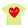 Designer TEE Com Des Garcons PLAY Logo Play Patch Black Heart T-shirt Blanc Meilleure Qualité Taille EURO