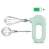 USB Electric Blender Wireless Portable Mixers with 2 Mixing Head Food Mixer Handheld Rechargeable Whisks Dough Stirrer Eggbeater 240109