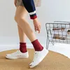 Women Socks 5 Pairs Toe Short Girl Cotton Splicing Colors Loose Colorful Fashions Harajuku Happy Leg Pile Finger Student