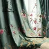 Занавеска в европейском стиле для гостиной, столовой, спальни, роскошная фланелевая вышитая балдахин, зеленое французское окно, 240109