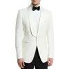 Creme marfim masculino ternos noivo smoking jaqueta calça terno de casamento para homens moda festa de casamento desempenho palco 240108