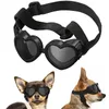 1 datorer Hjärtformade små hundsolglasögon Vattentät UV-skydd Dog Cat Sun Glasögon med justerbar remglasögon Pet Products 240108