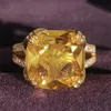 Anéis de cluster 2023 novo luxo amarelo cor prata designer anel de noivado para mulheres senhora itens baratos com R7980 YQ240109
