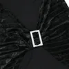 Повседневные платья Znaiml, сексуальное сетчатое прозрачное лоскутное бархатное облегающее мини-платье на день рождения для женщин, бандажное платье без рукавов на пуговицах для ночного клуба