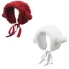Berets Furry Headbands Lamb Ear Sheep Winter Warmer Headband Christmas For Women Girls