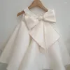 Robes de fille bébé filles 1er anniversaire enfants dentelle maille paillettes baptême princesse Costume enfants fête de mariage grand nœud robe de bal