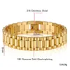Personalized Unisex Chunky Stainless Steel Gold Plated Fashion Link Chain Bracelets Men Ice Out Stainless Steel