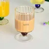 Vinglasögon vintage drickande glas kopp nordisk krusning stil bärnsten gul grön blå pärlstam vinglasglasbägare 200 ml 1 st yq240109