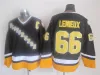 Vintage 66 Lemieux Maglie da hockey Nero 75esimo Blu 1991 Nation Team Retro CCM Camicie rosse cucite Maglia Galles Uomo M-Xxxl 42