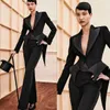 Suits Spring Designer Women Pants Suits Slim Fit Celebrity Black Outfits Evening Party Mother of the Bride Wedding Formal 2 Pieces