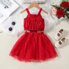 Set di abbigliamento 2-7 anni Bambini Neonate Abiti Bowknot Crop Top e tulle Tutu Gonna Set di vestiti Bambino Estate Bambini 2 pezzi