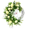 Декоративные цветы, плоские осенние листья, День Святого Валентина, венок с гномами, пасхальное яйцо, украшение для входной двери дома