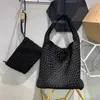 Sac Jodie BottegaaVenetas Heyi 2024, Design de Niche, fait à la main en Nylon tissé diagonale croix française, sac à main de grande capacité pour femmes