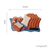 5PCS Fridge Magnets 3d fridge magnet refrigerator paste food Baguette bread egg Bread basket toast hamburger refrigerator decoration collection gift