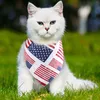 Ropa para perros Bufanda para mascotas Bandera americana Gato triangular y Día de la Independencia