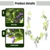 Decorative Flowers 5Pcs Artificial Wisteria Vine Fake Green Leaves Wedding Party Decoration