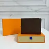 Cartera de diseñador Monedero para mujer y para mí Cartera corta a cuadros de alta calidad Portafoglio uomo Juego completo de caja original 3 colores Titulares