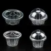 100pcsLot Disposable Plastic CupsBowls with Lid For Iced Coffee Bubble Tea Smoothie Dessert for Party Wedding 240108